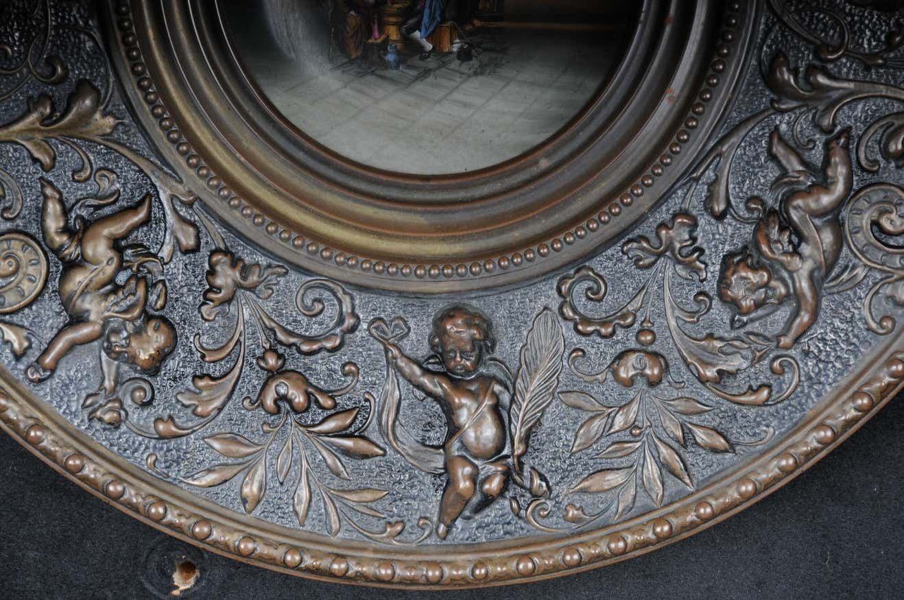 Rare Angel Relief Porcelain Painting Beer Cellar, 1890 photo Art