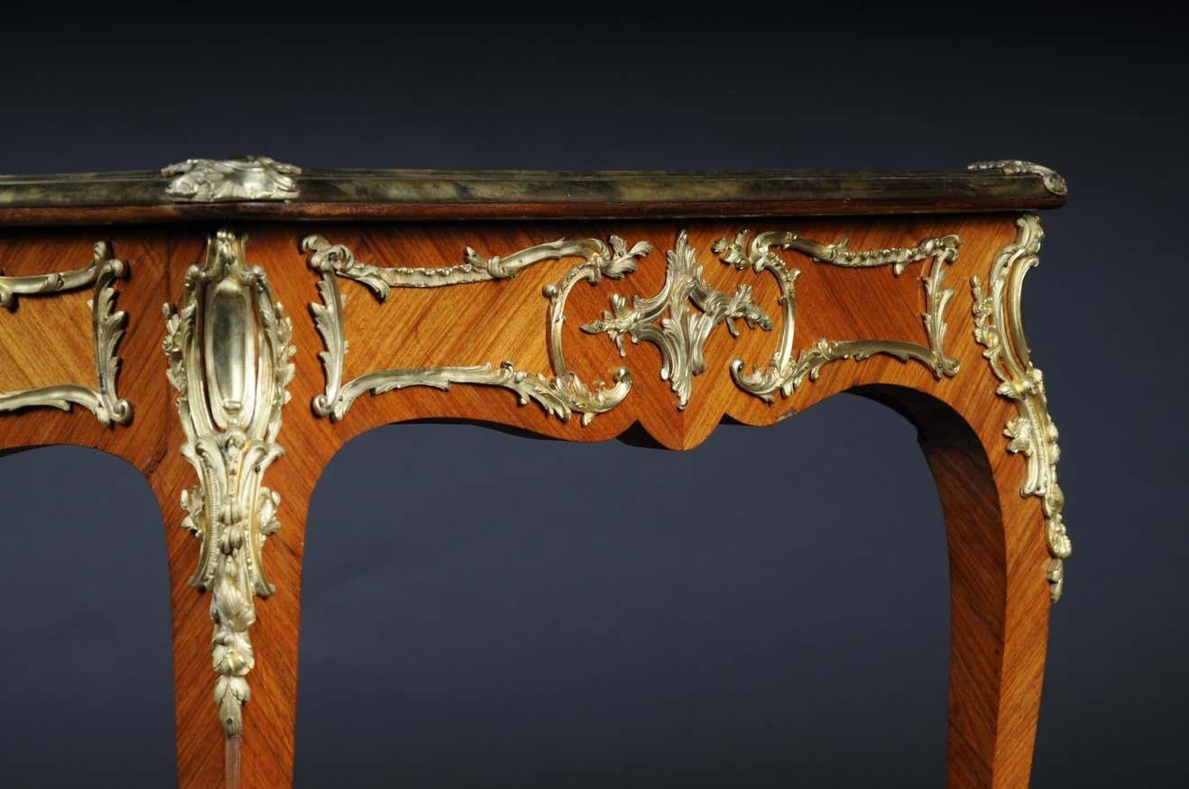 French Bureau Plat / Desk In Louis XV, Paris, Circa 1880 photo Furniture