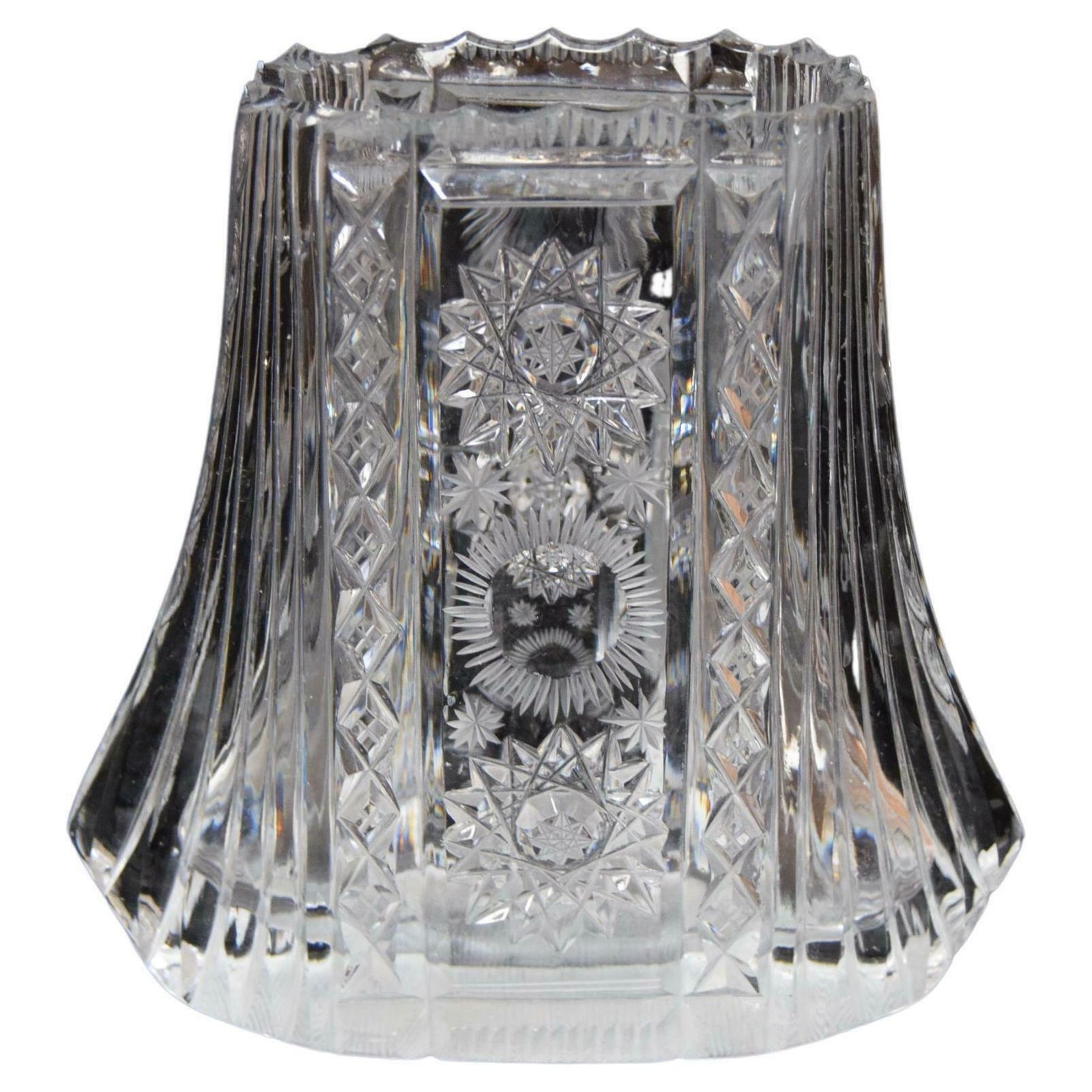 Rare Vintage Vase,Cut Crystal Glass,Bohemia In The 1960's. photo furniture