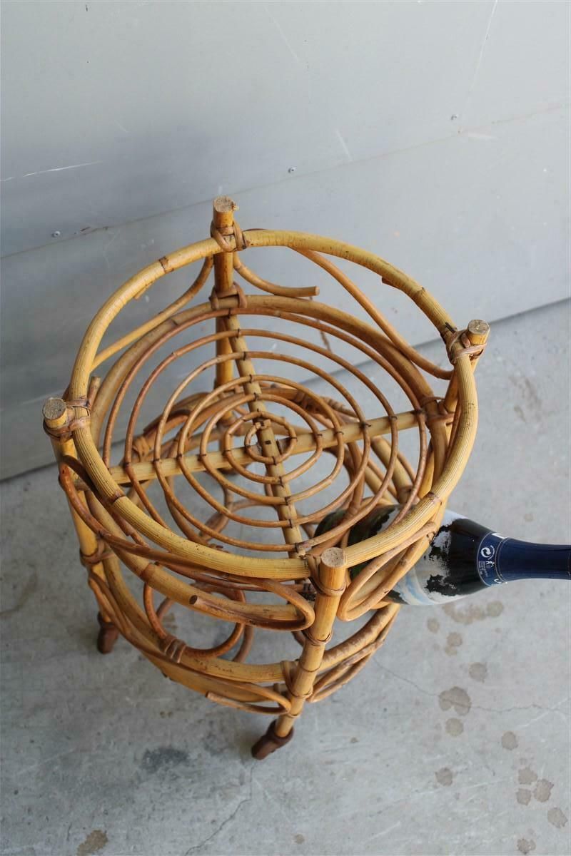 photo furniture Portable Round Pool Bar In Solid Brass Midcentury Italian Design
