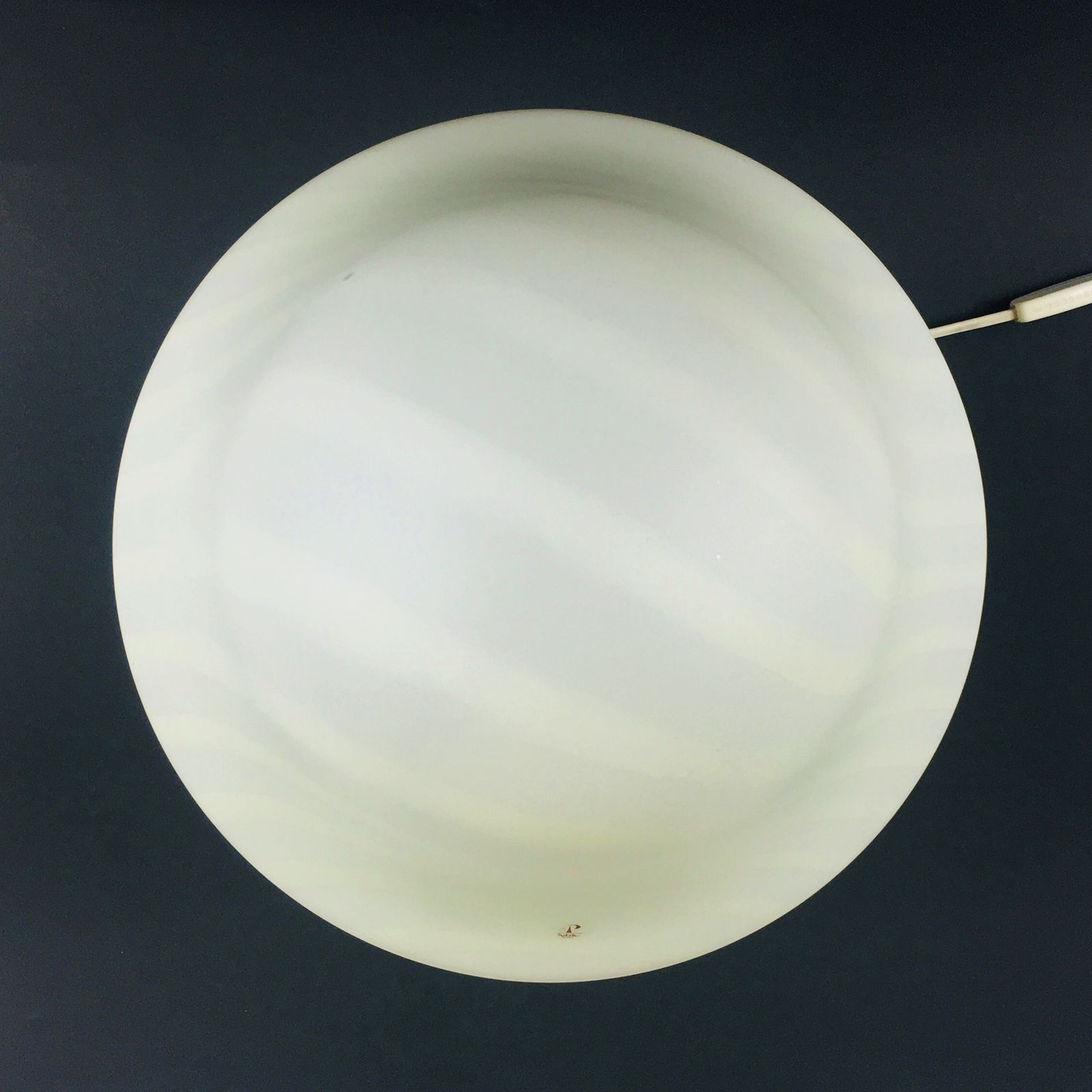 photo furniture Large Striped Glass Mushroom Table Lamp From Peill & Putzler, Germany, 1970s
