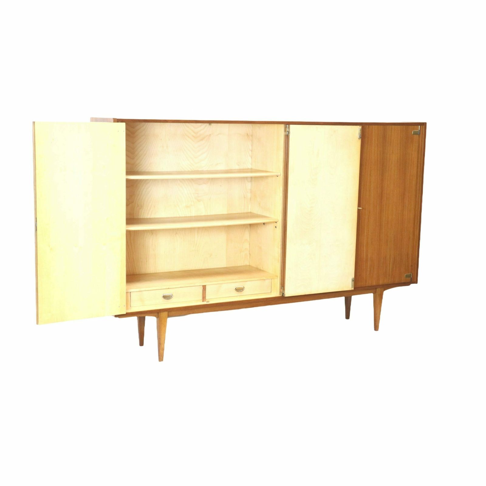Large Vintage Rosewood Sideboard / Highboard Made In The 1960s photo vinterior