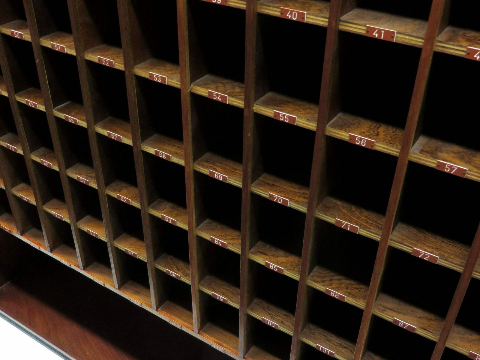 Vintage Mail Cabinet / Wine Cabinet / Shop Cabinet With 120 Compartments From The 1960s photo furniture