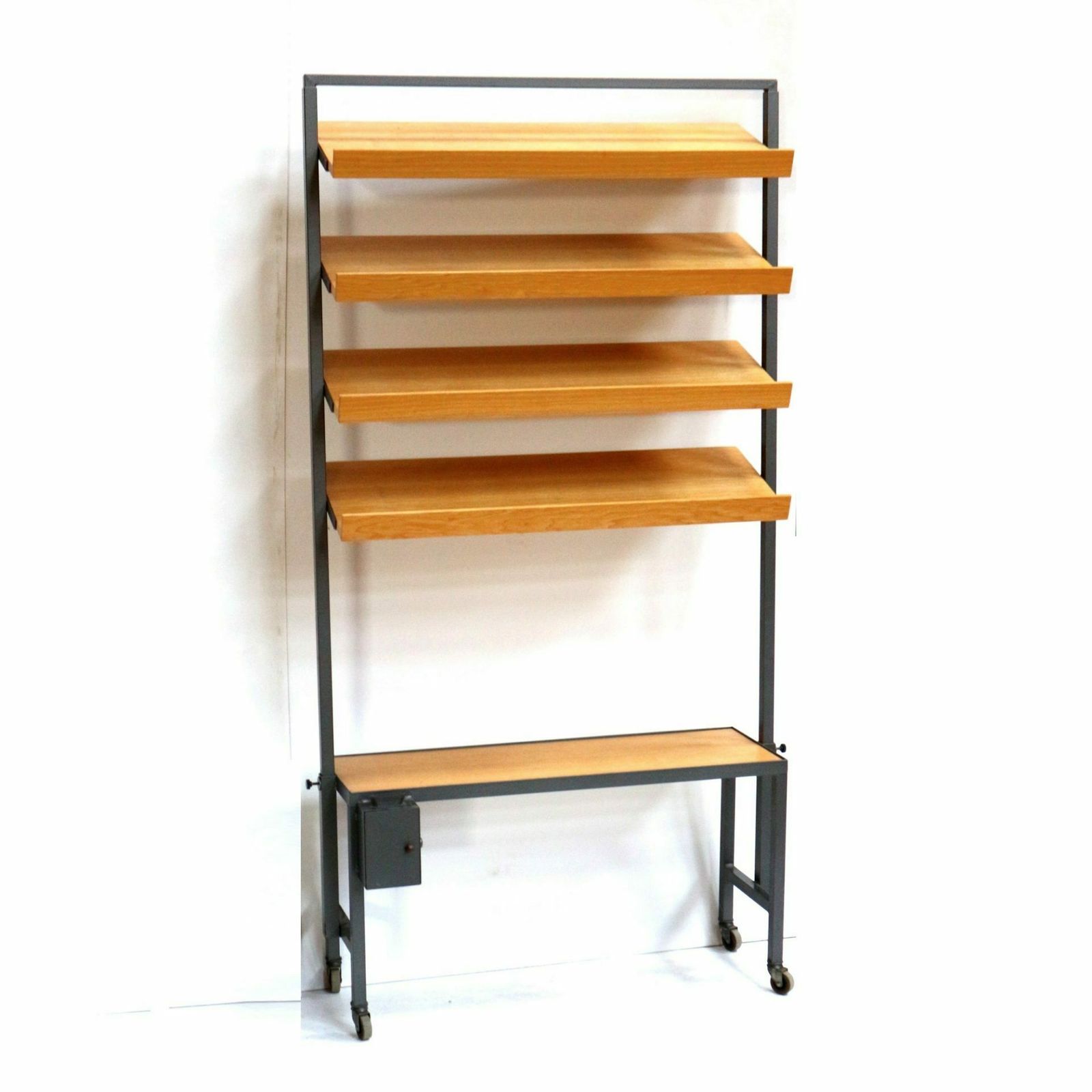 Vintage Height Adjustable Wall Rack / Room Divider / Bookshelf From The 1960s