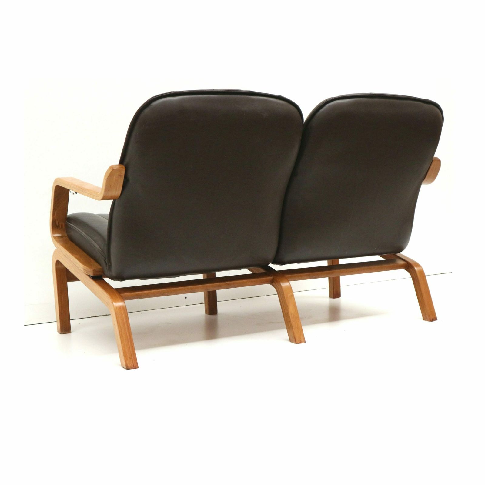 Vintage Danish 2 Seater Sofa With Leather Upholstery From The 1970s photo vintage