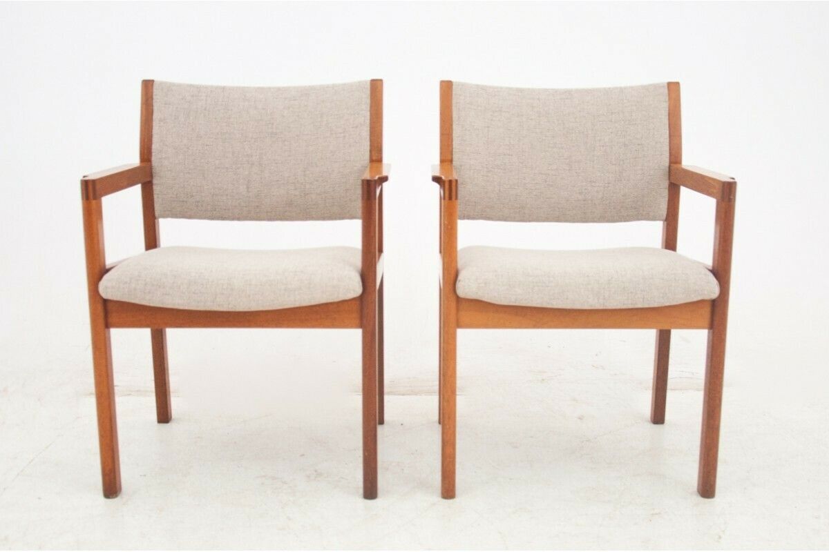 A Pair Of Armchairs, Denmark, 1960s. After Restoration. photo for sale