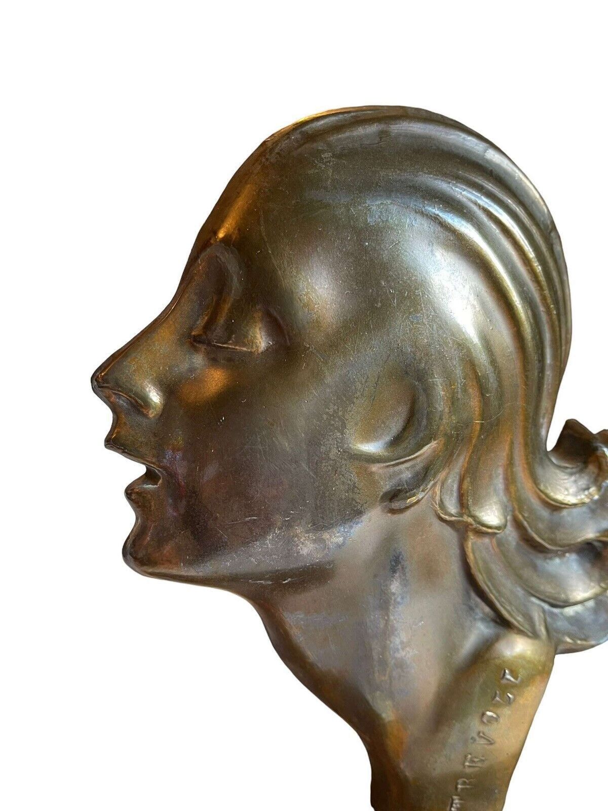 Art Deco Stylised Brass Figure Of A Female Form photo Art