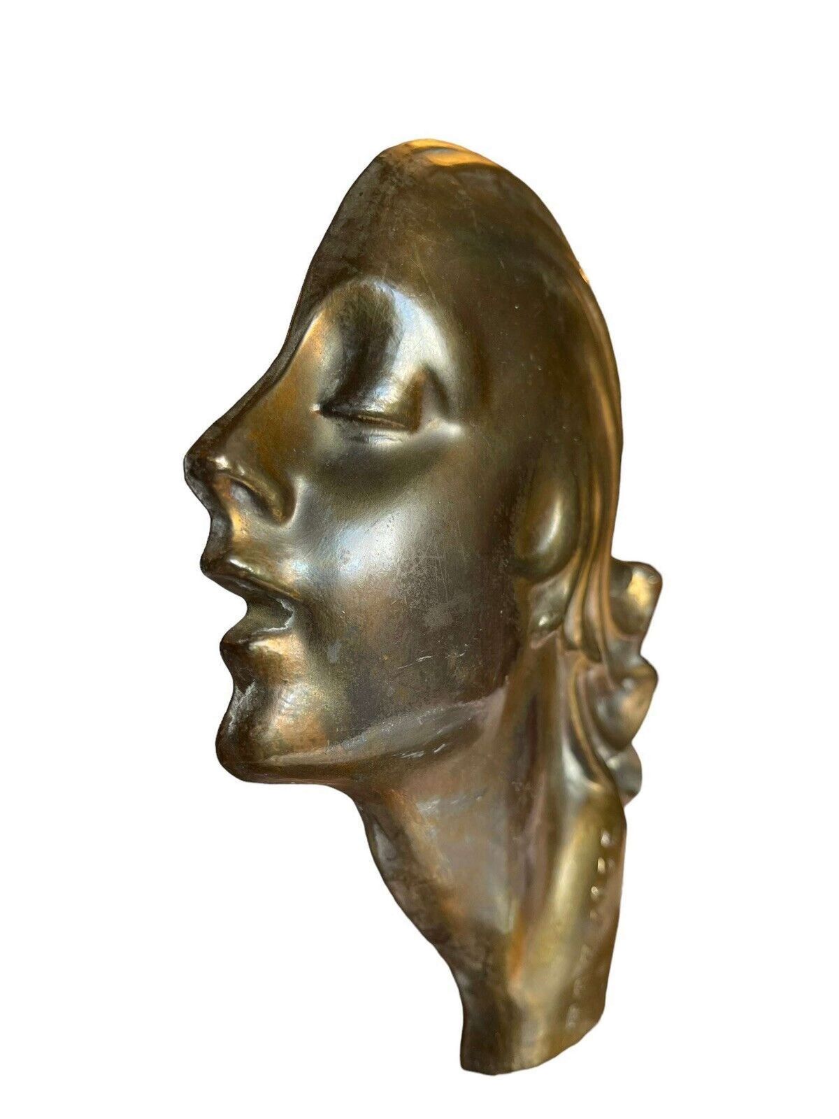 Art Deco Stylised Brass Figure Of A Female Form photo vinterior