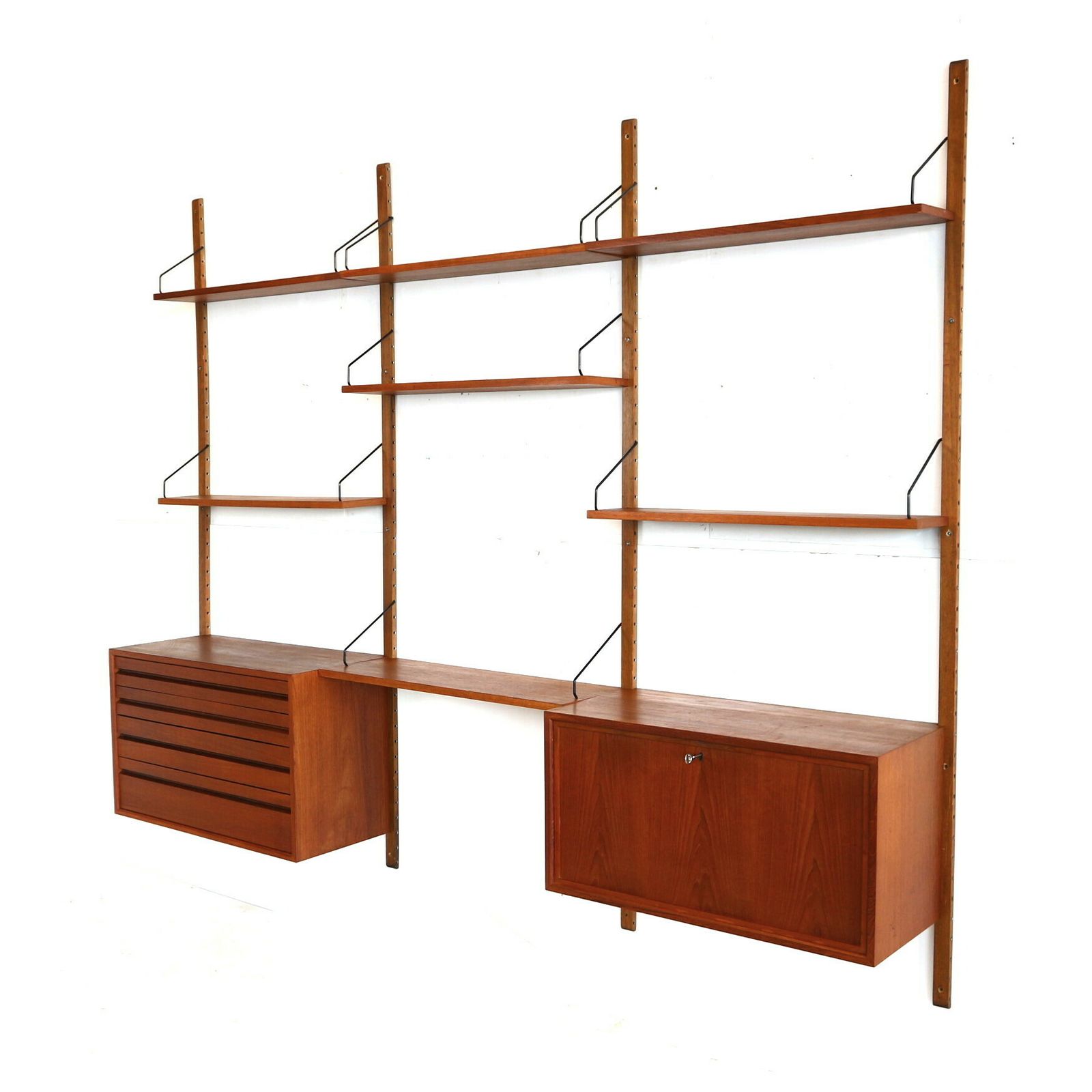 Large Vintage Wall System By Poul Cadovius Made In The 1960s
