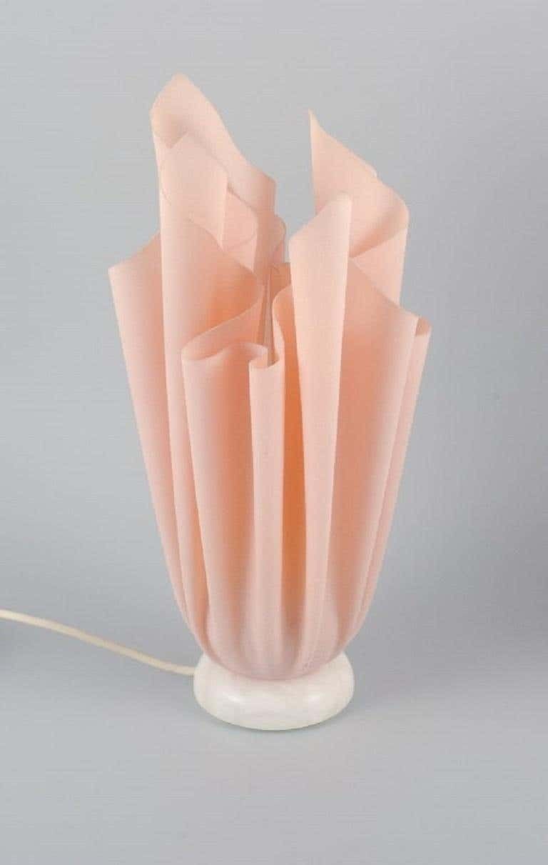 Georgia Jacobs, French Designer, A Pair Of Rose Coloured Table Lamps In Resin photo furniture