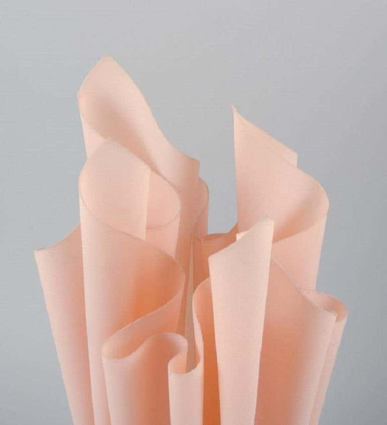 Georgia Jacobs, French Designer, A Pair Of Rose Coloured Table Lamps In Resin photo for sale