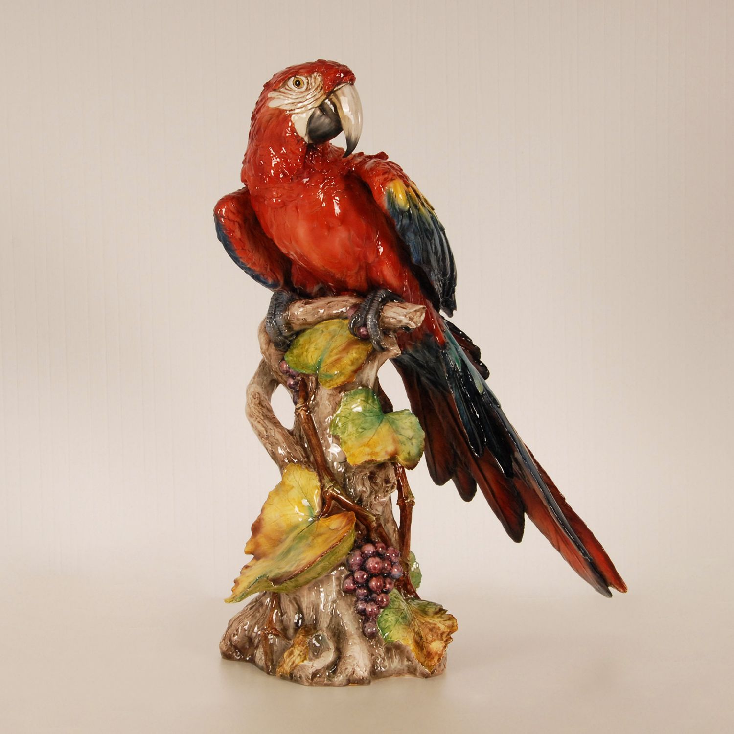 photo for sale Italian Art Deco Porcelain Macaw Or Parrot In The Style Of Cacciapuoti For Capodimonte, Early 20th Century