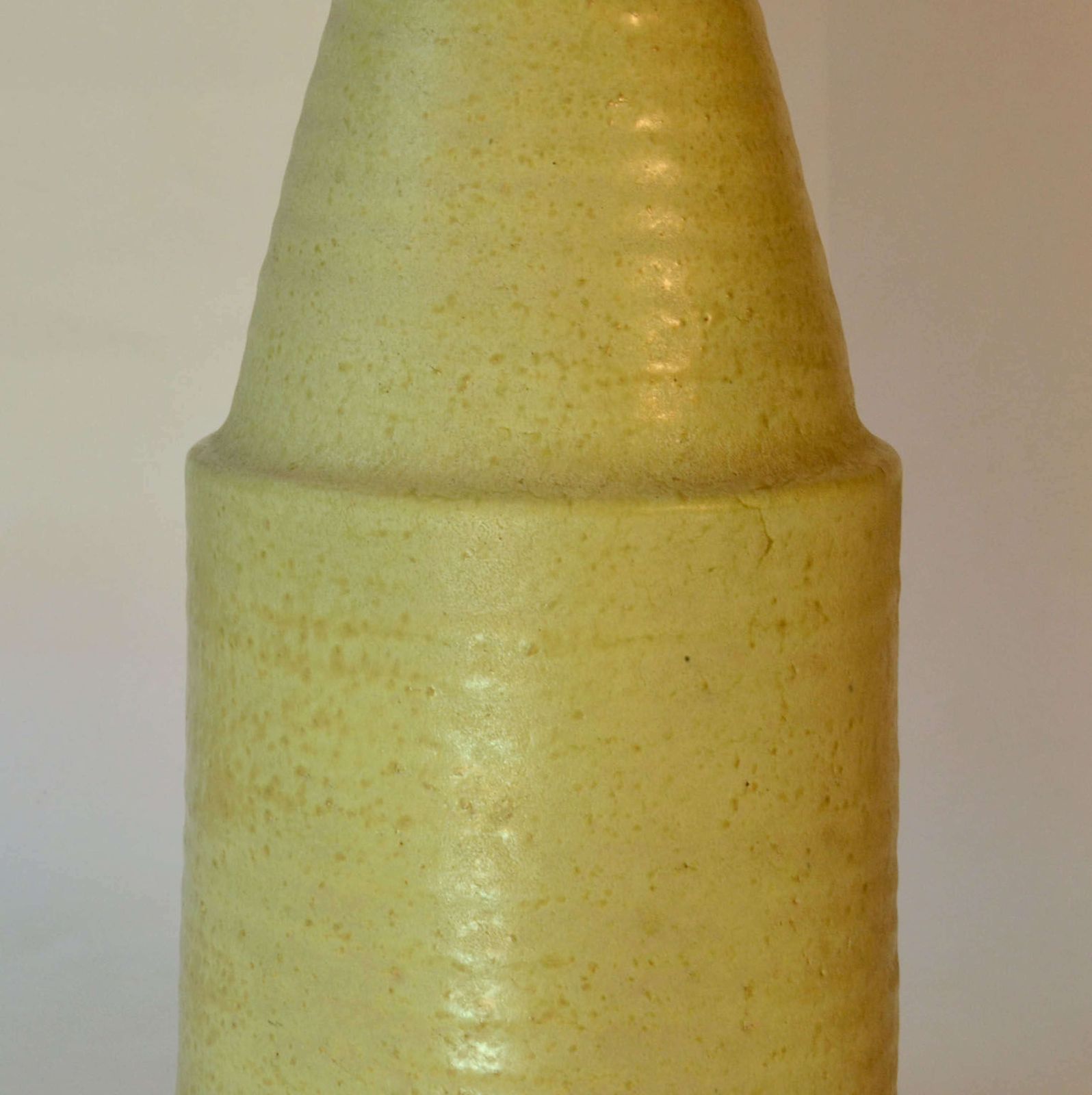 Sculptural 1980's Studio Pottery Vase In Sage Green photo furniture