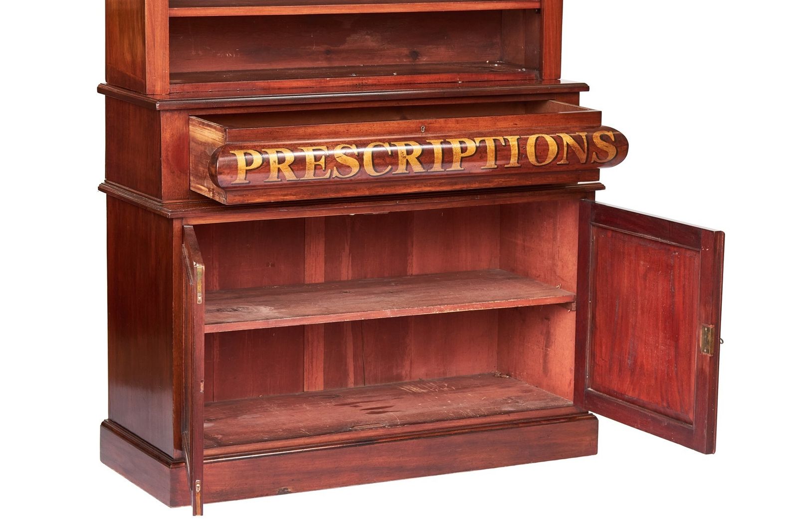 Victorian Tall Mahogany Chemist Shop Fitting photo furniture