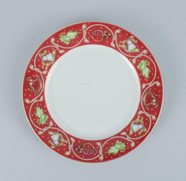 Rosenthal A Set Of Six Christmas Plates In Porcelain With Christmas Motifs