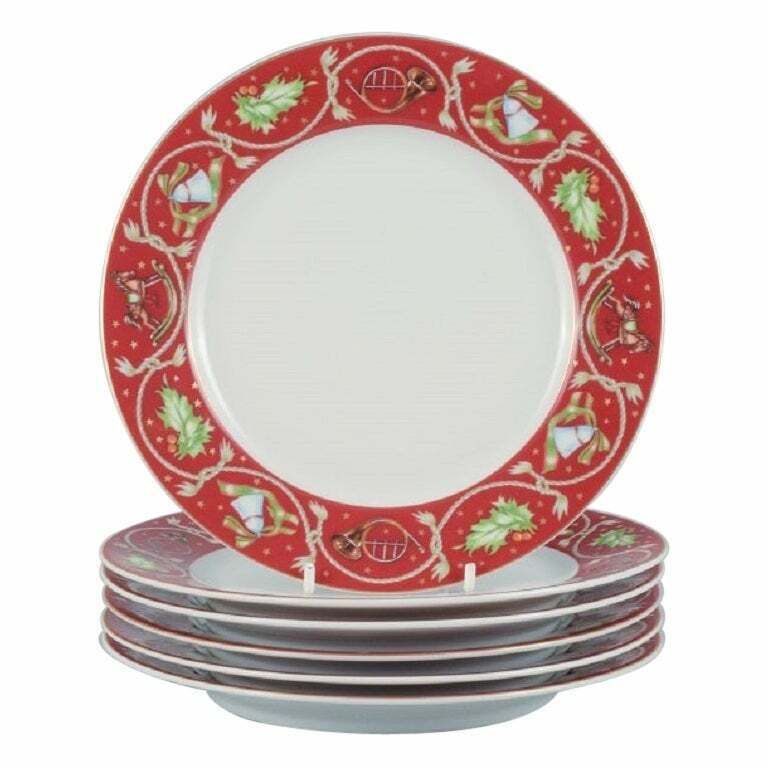 Rosenthal A Set Of Six Christmas Plates In Porcelain With Christmas Motifs photo furniture