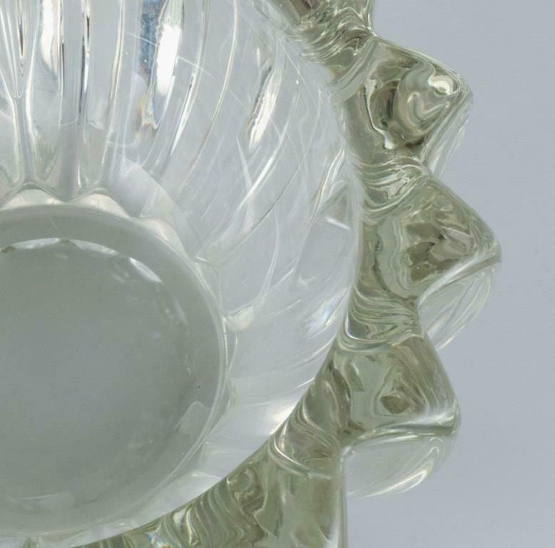 Pierre Gire 1901 1984 Aka Pierre Daesn. Large Bowl In Clear Art Glass photo Home Decor