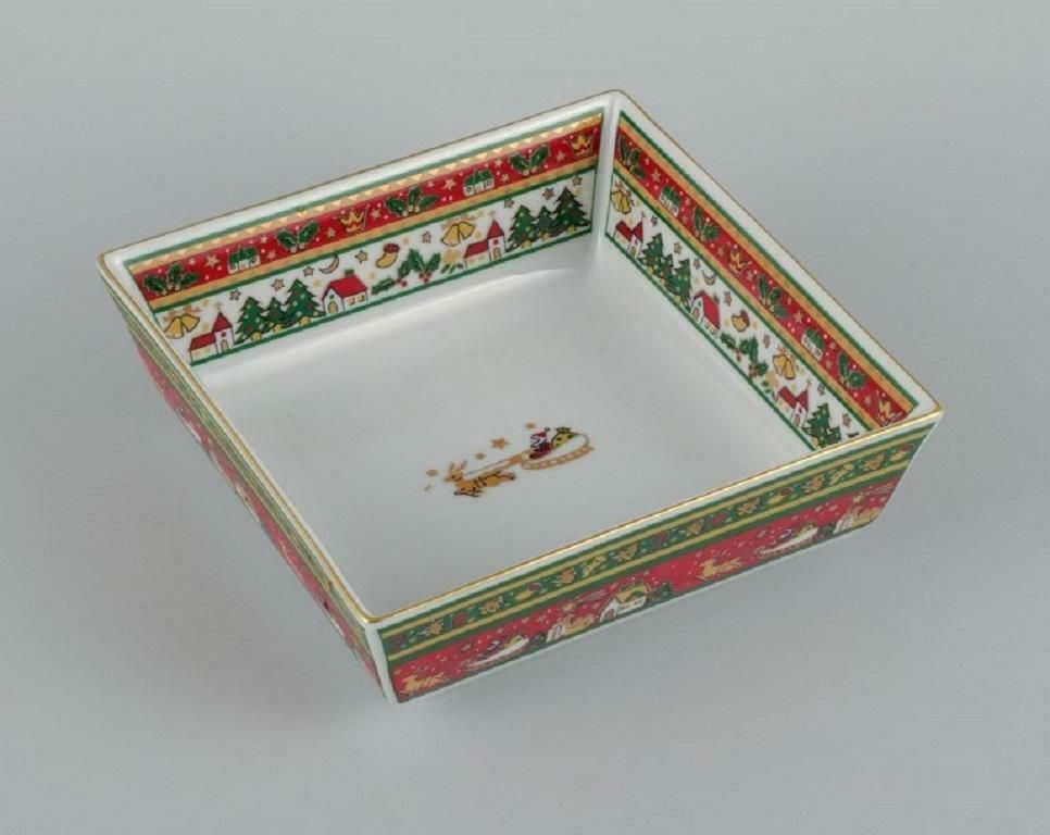 Maebata, Japan, Porcelain Dish With Christmas Motif. Late 20th C. photo for sale
