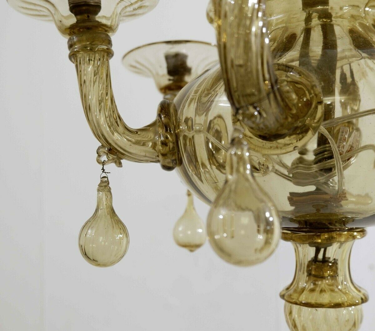 Italian Mid Century Murano Glass Chandelier photo Lighting