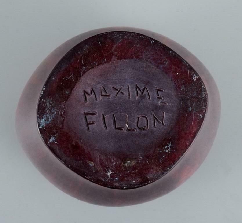 Maxime Fillon, French Ceramist, Unique Ceramic Vase, Circa 1970 photo vinterior