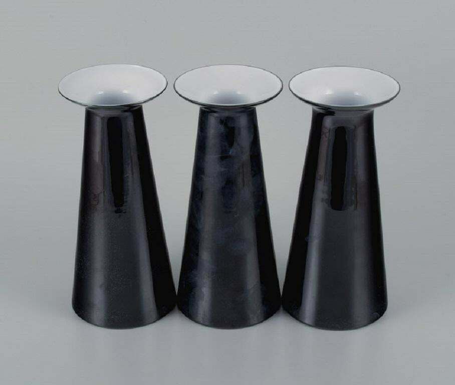 Stölzle Oberglas Ag, Three Art Glass Vases, 1980s photo furniture