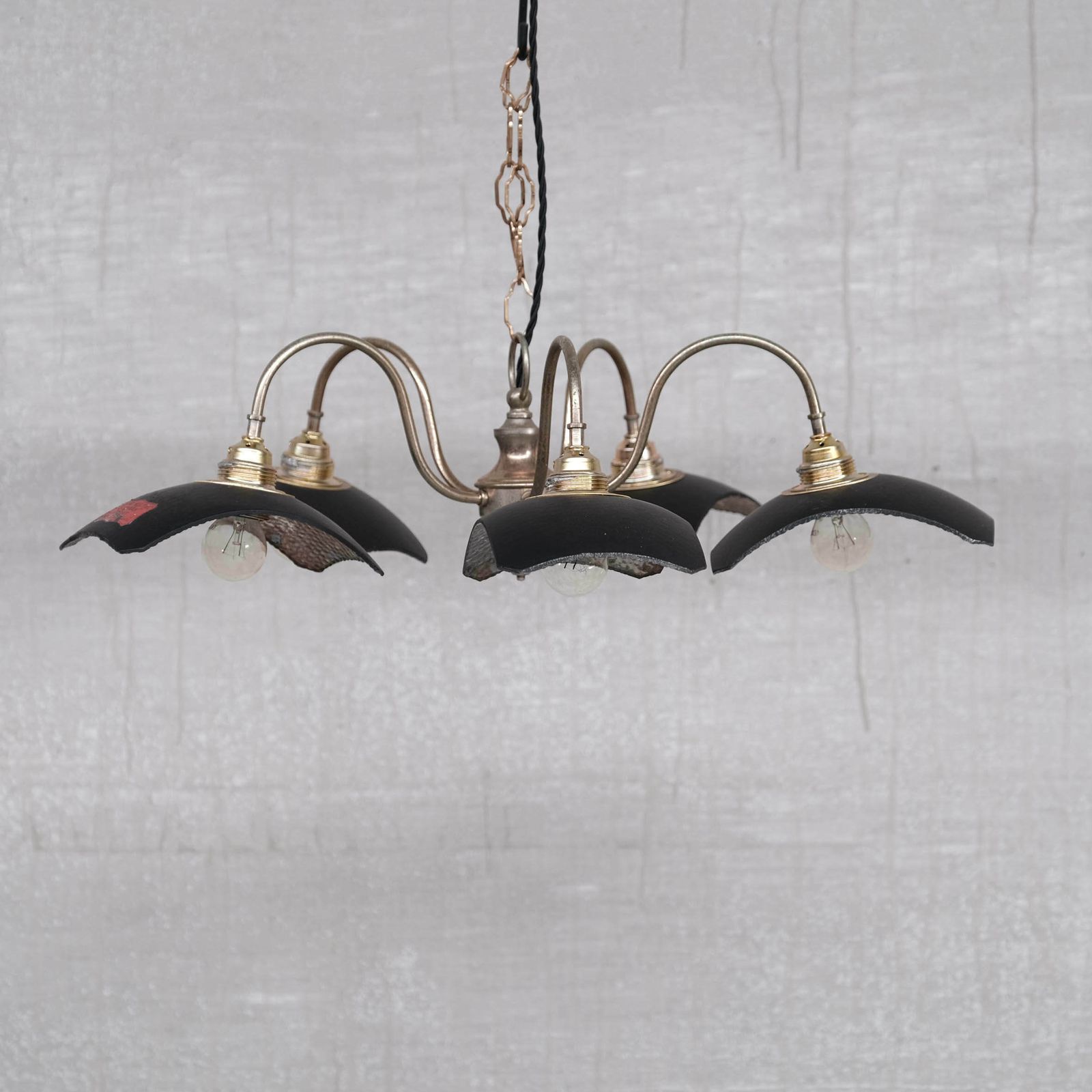 English Mercury Glass Reflective Mirrored Antique Chandeliers (2 Available)