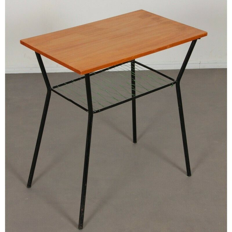 Vintage Metal And Wood Table From The 1960s photo Furniture