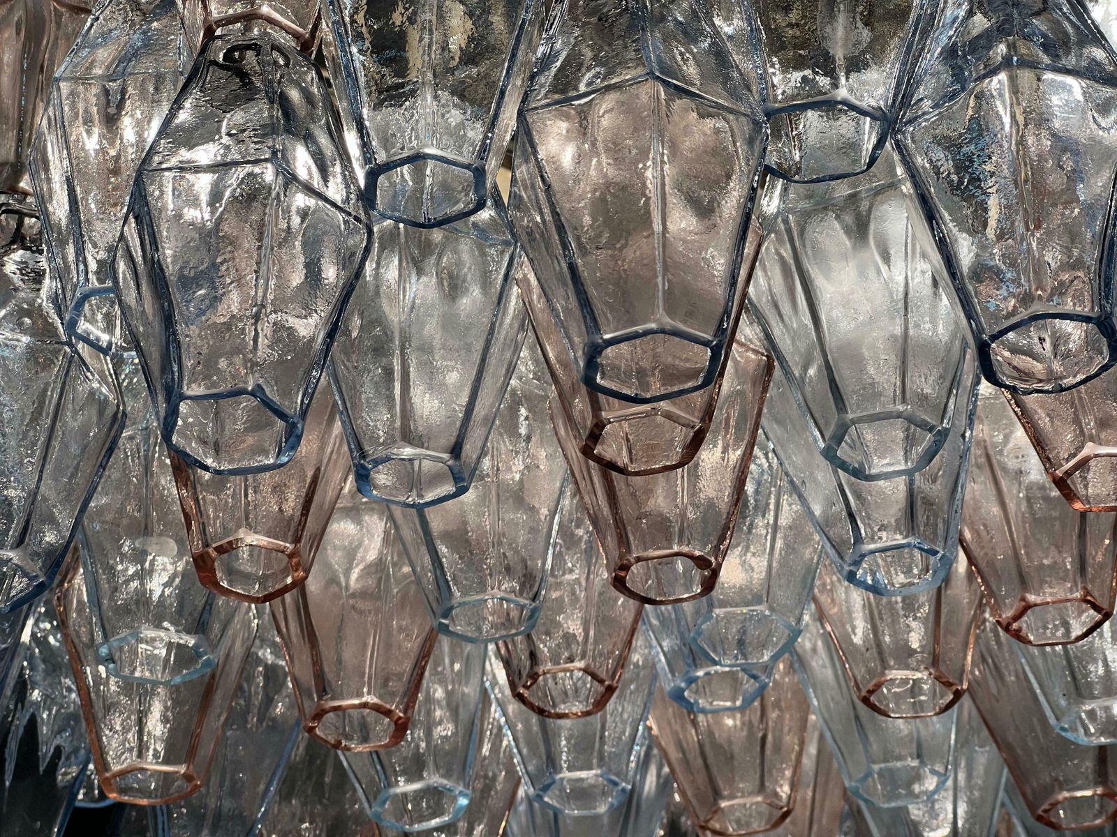Original Poliedri Chandelier By Carlo Scarpa For Venini, Murano, 1950 photo for sale