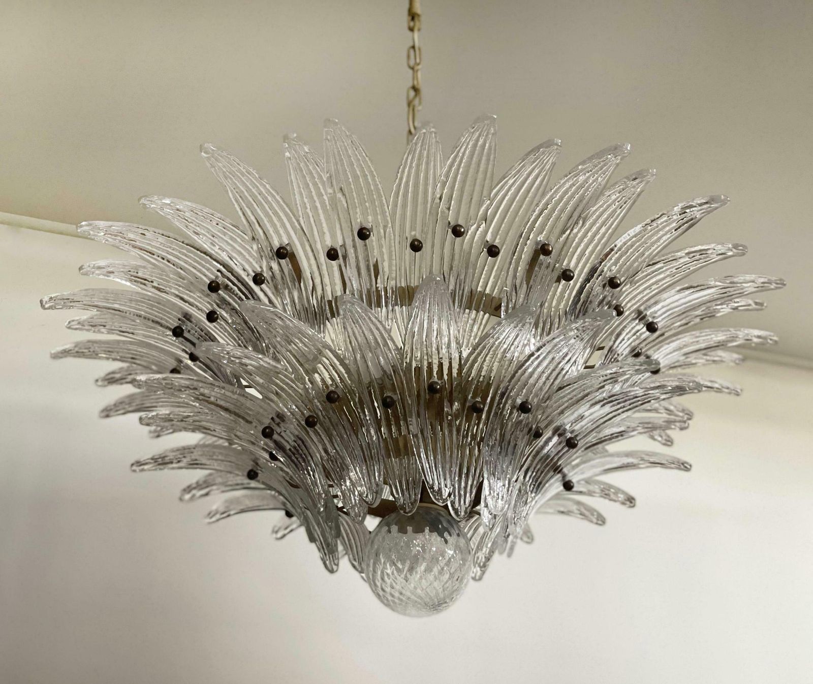 photo furniture Mid 20th Century Spectacular Pair Of Venetian Chandeliers. Murano, 1980s