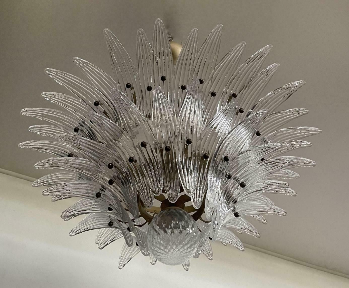 2584.0 Mid 20th Century Spectacular Pair Of Venetian Chandeliers. Murano, 1980s photo