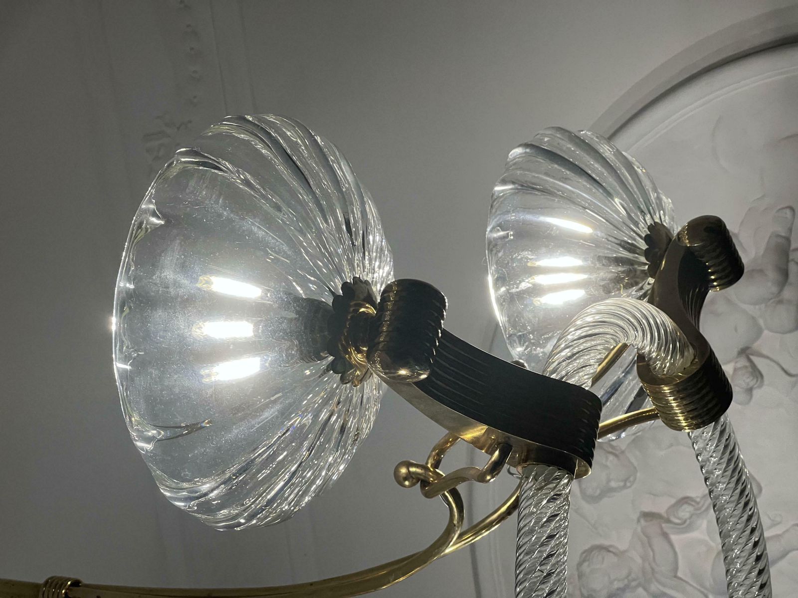 Chandelier By Barovier & Toso, Murano, 1940s photo vinterior