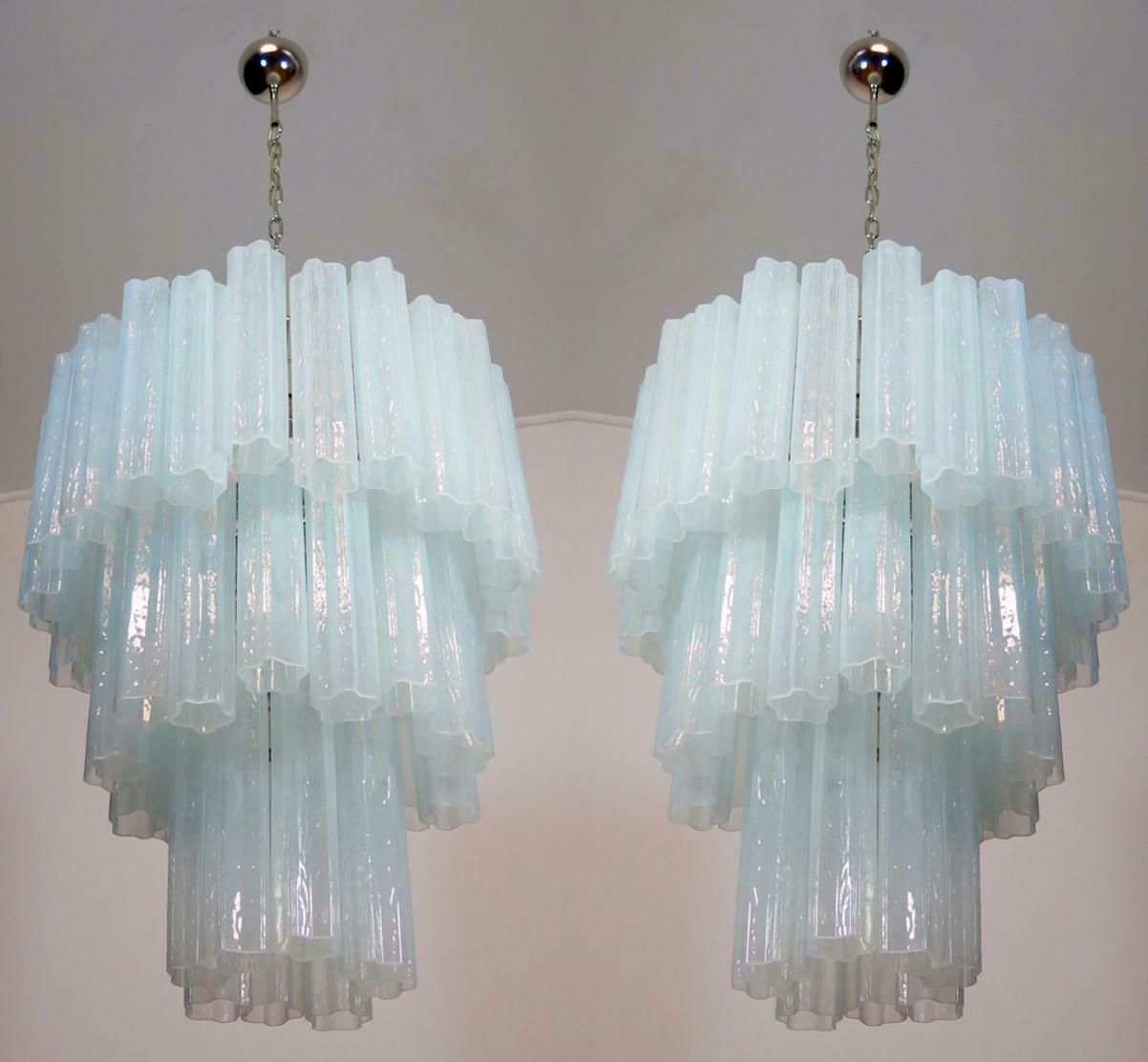 Pair Tronchi (48) Chandelier In Toni Zuccheri Style For Venini, Murano photo buy