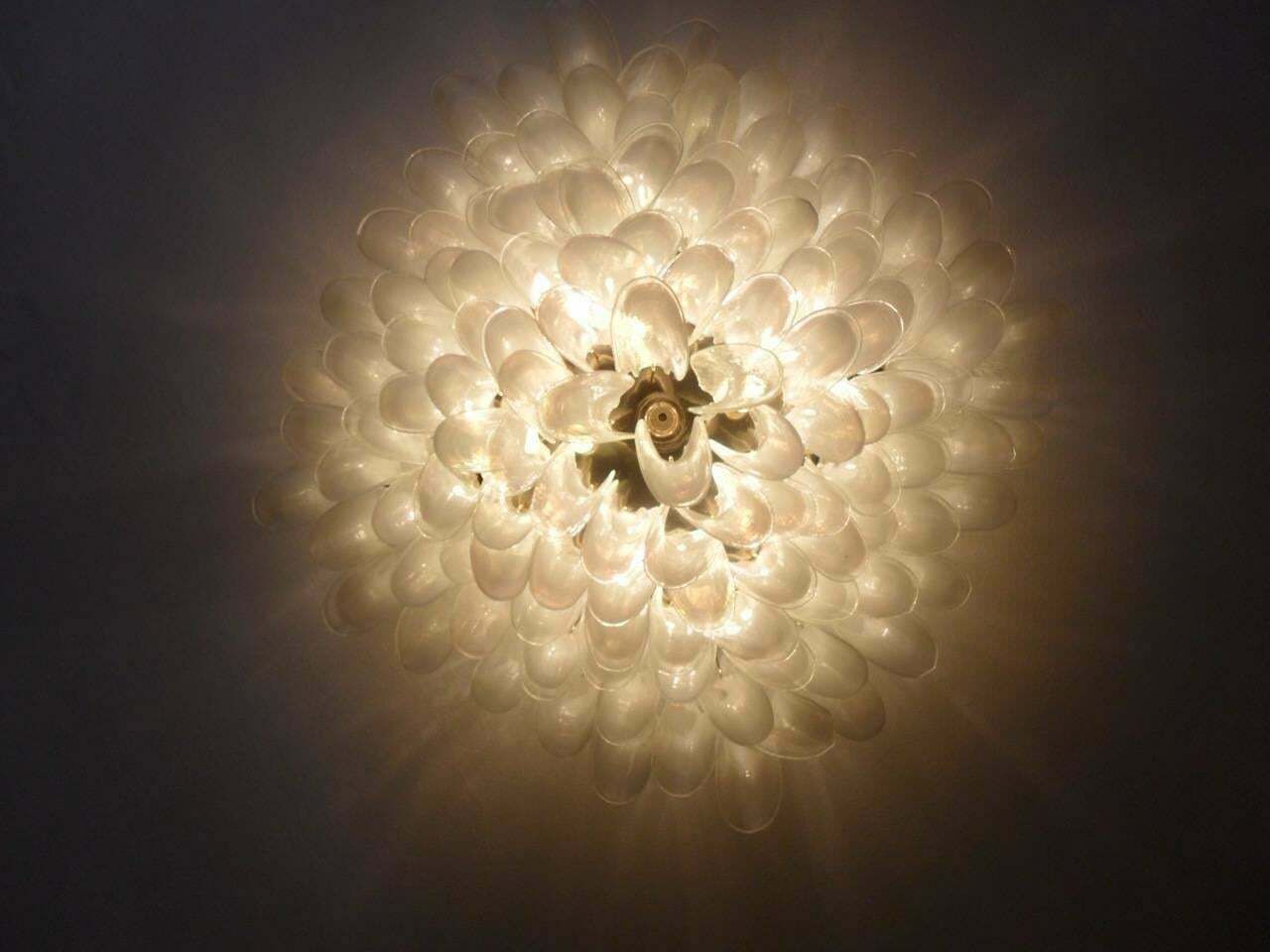 Spectacular Petal Chandelier, Murano photo vintage