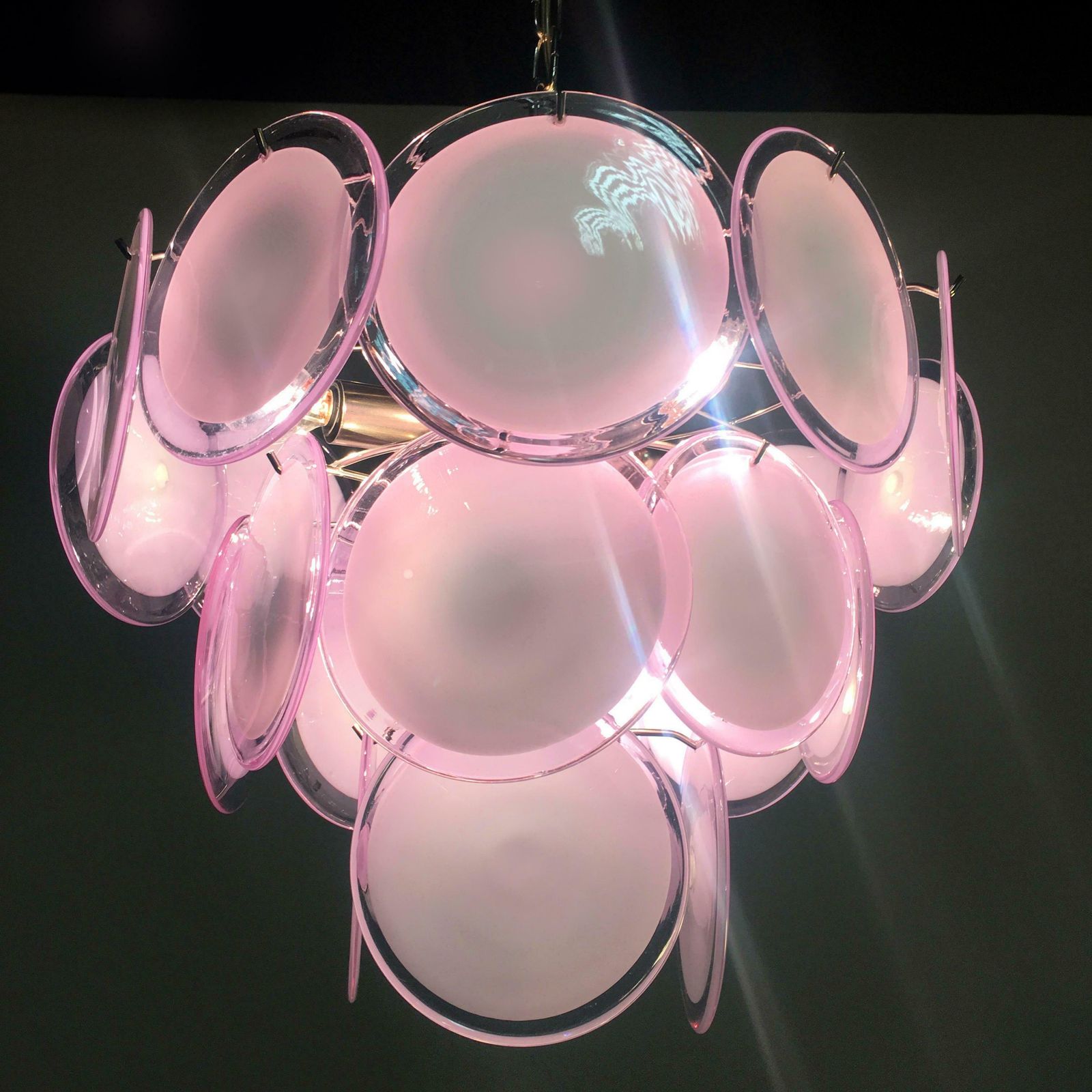 Lighting Disc Murano Glass Chandeliers By Vistosi Style photo