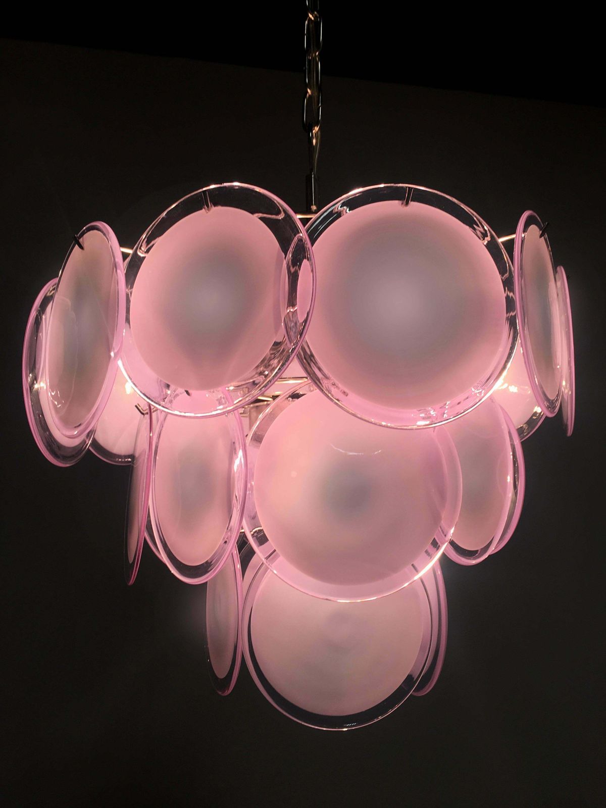 photo vinterior Disc Murano Glass Chandeliers By Vistosi Style