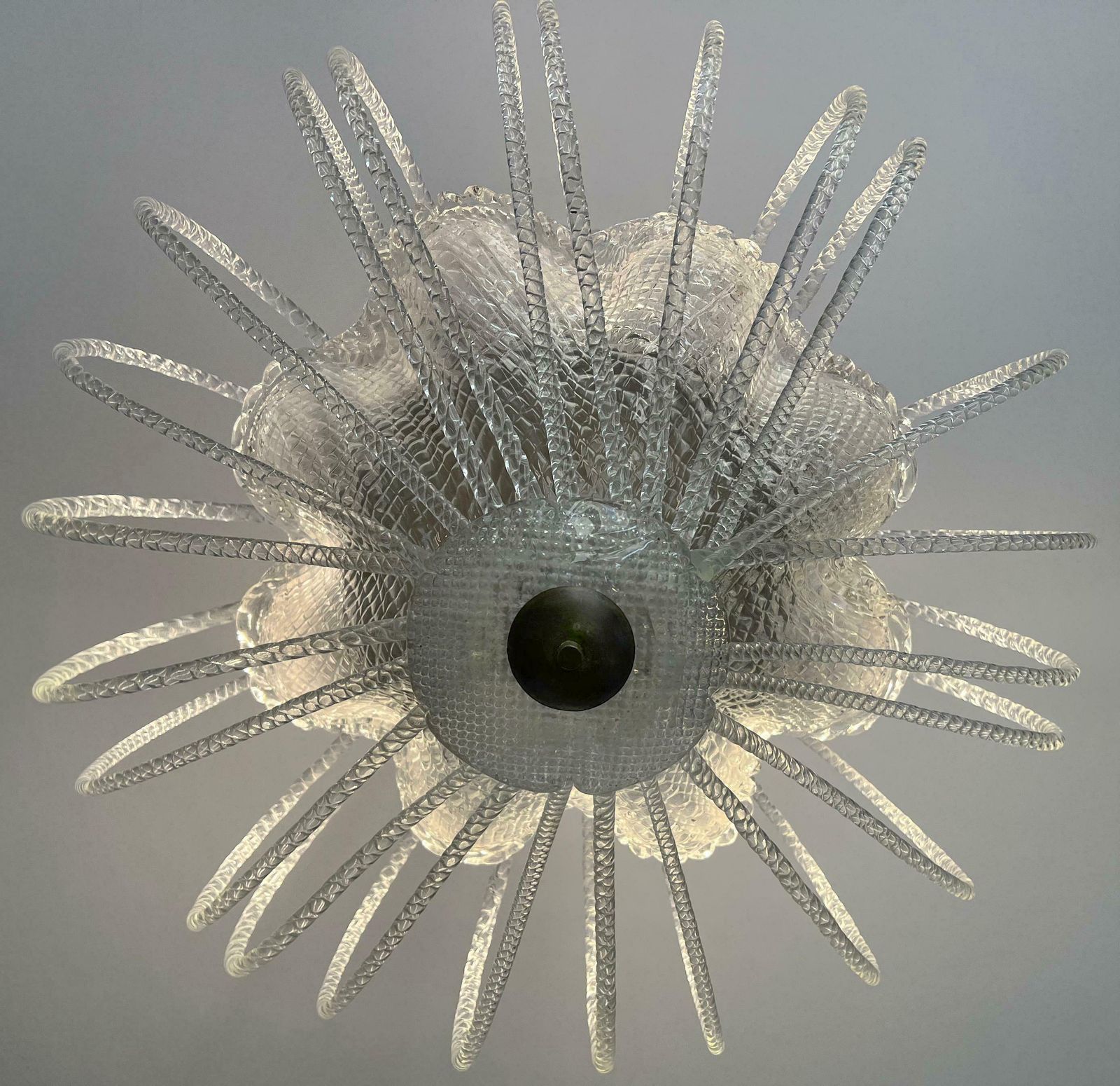 Stunning And Original Chandelier By Barovier & Toso, Murano, 1940s photo 2907.0