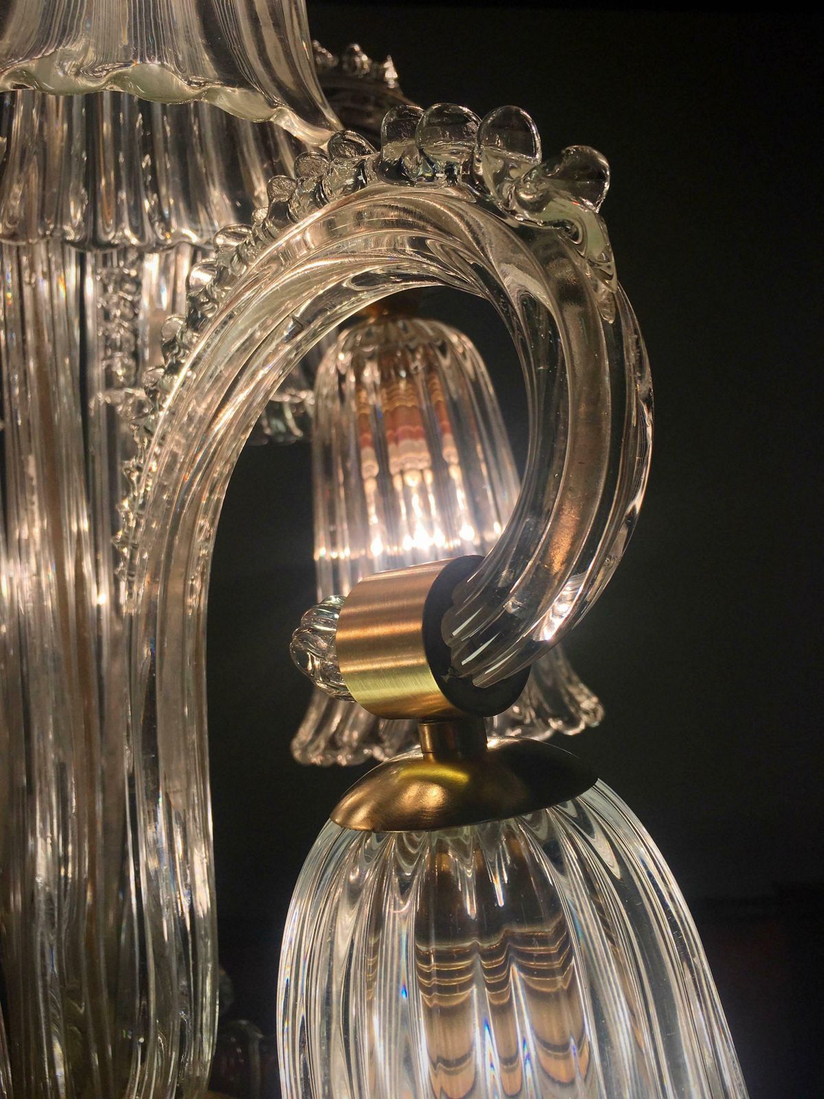 Charming Italian Chandelier By Ercole Barovier, Murano, 1940s photo 7269.0