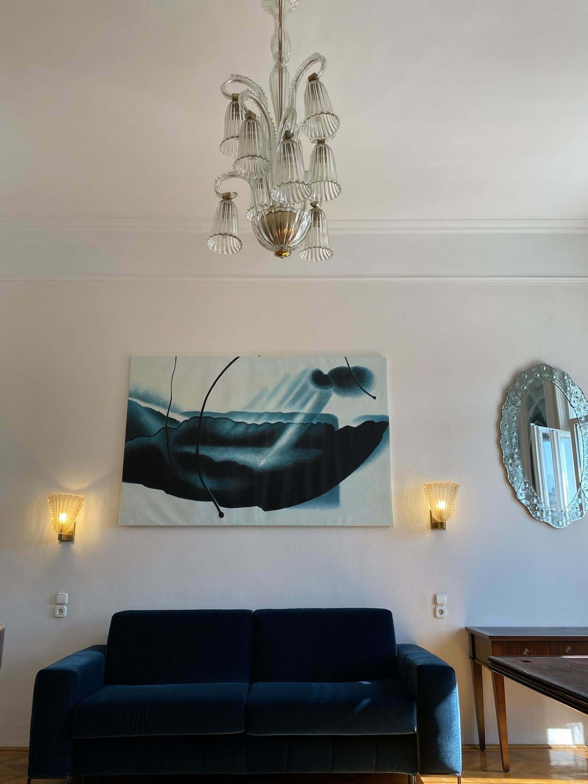 Charming Italian Chandelier By Ercole Barovier, Murano, 1940s photo vintage