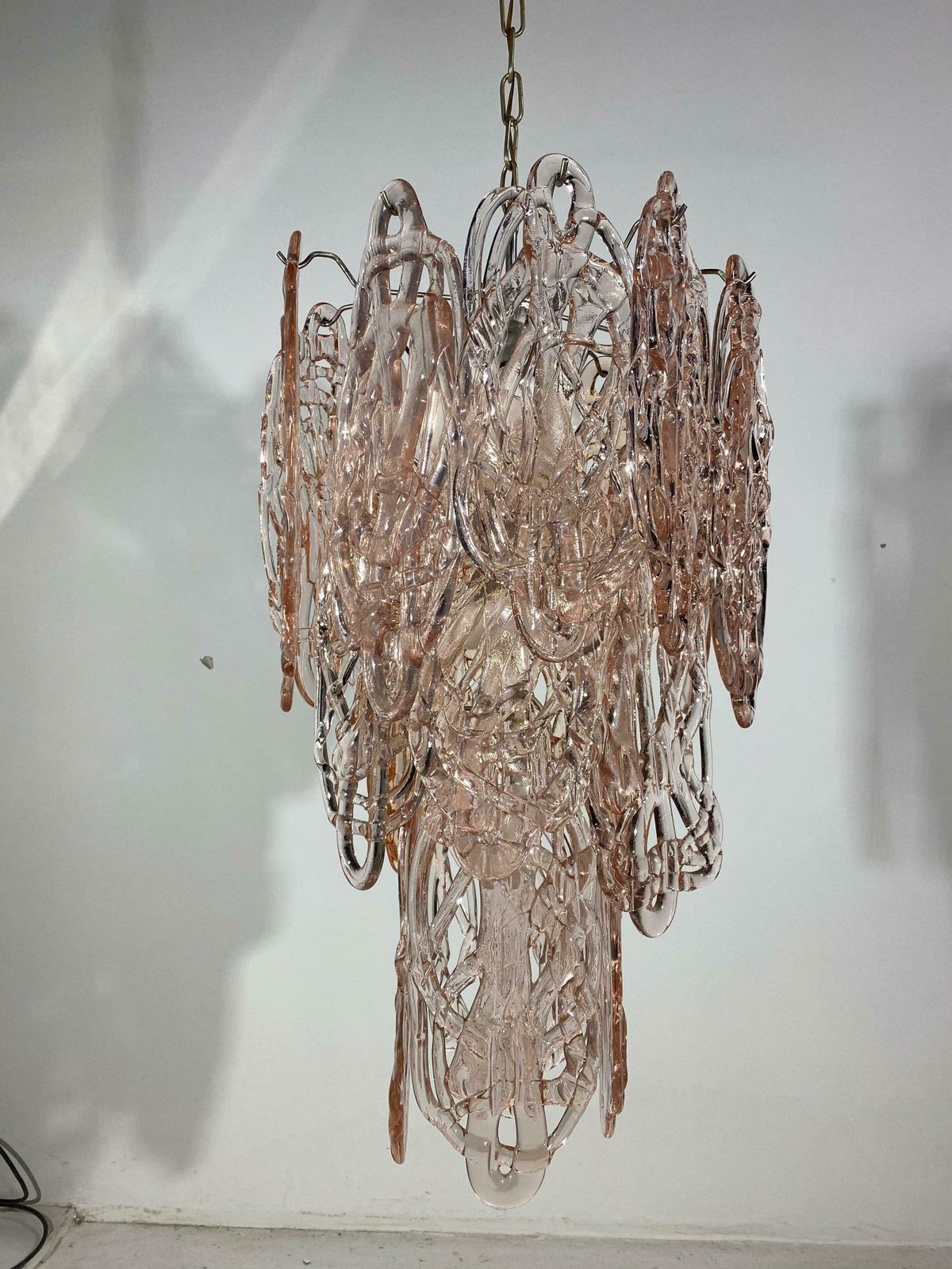 photo buy Midcentury Ragnatela Murano Glasse Chandelier By Mazzega, 1970s