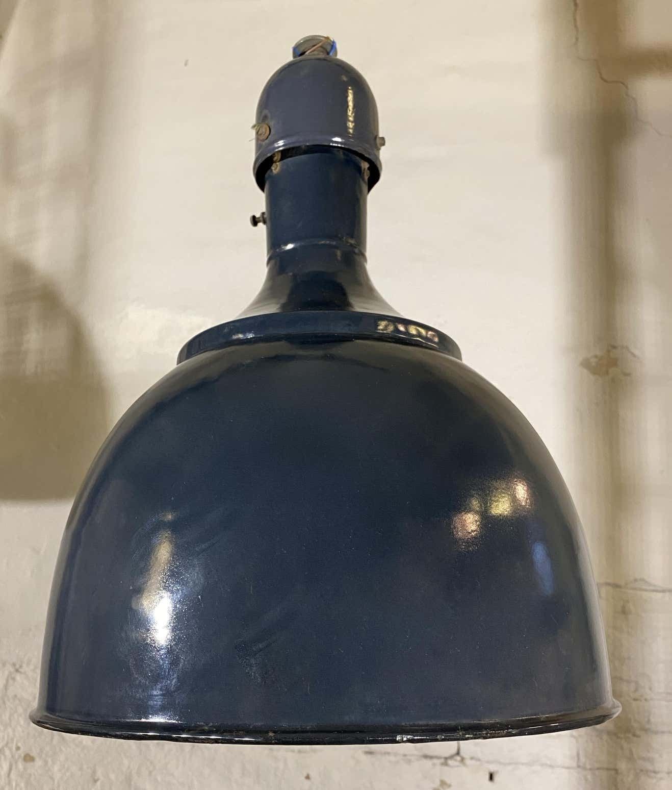 Set Of Four Vintage Industrial Pendant Lights, Budapest, 1950s photo for sale