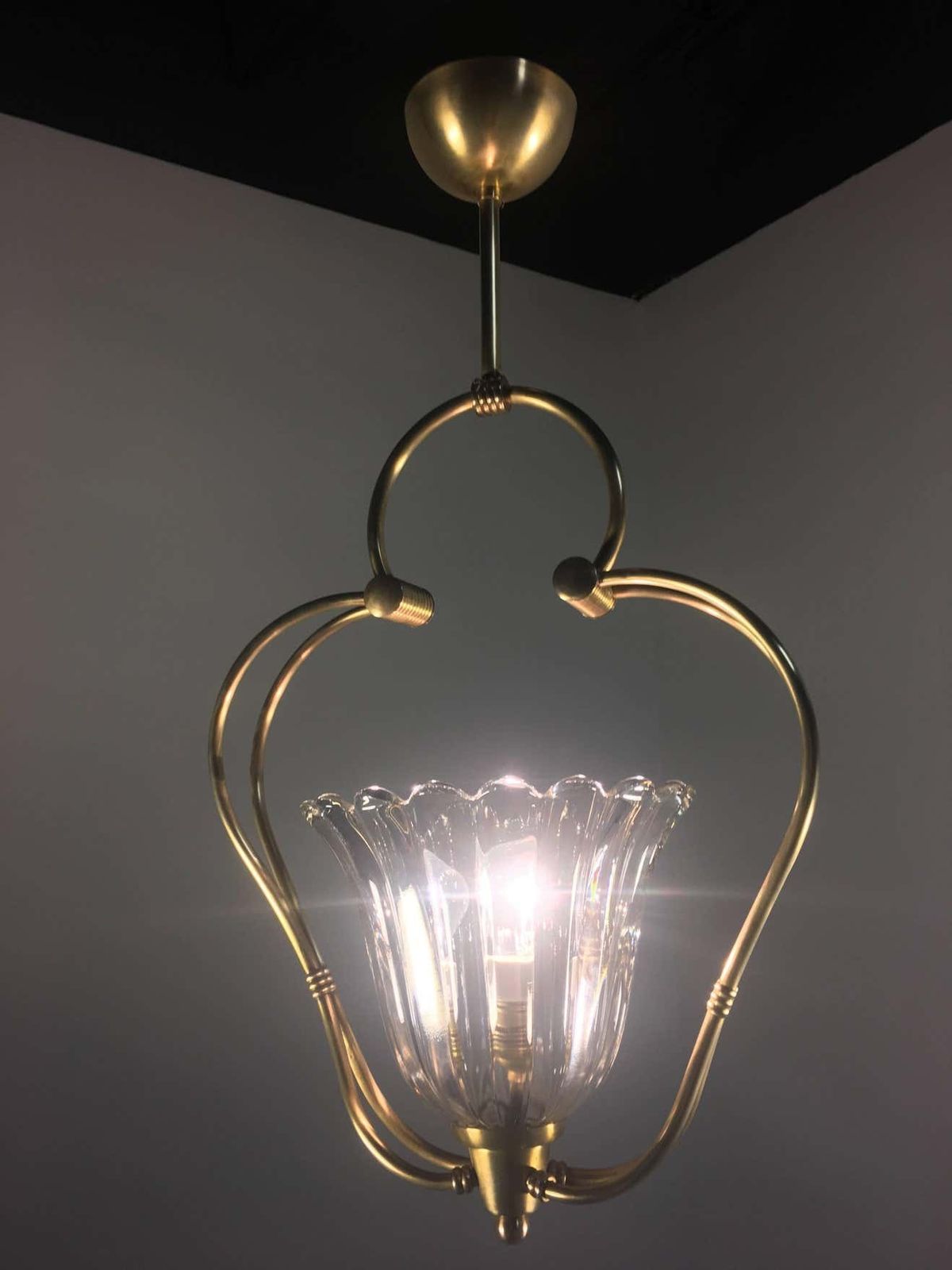 Art Deco Italian Chandelier By Ercole Barovier, Murano, 1940 photo Lighting