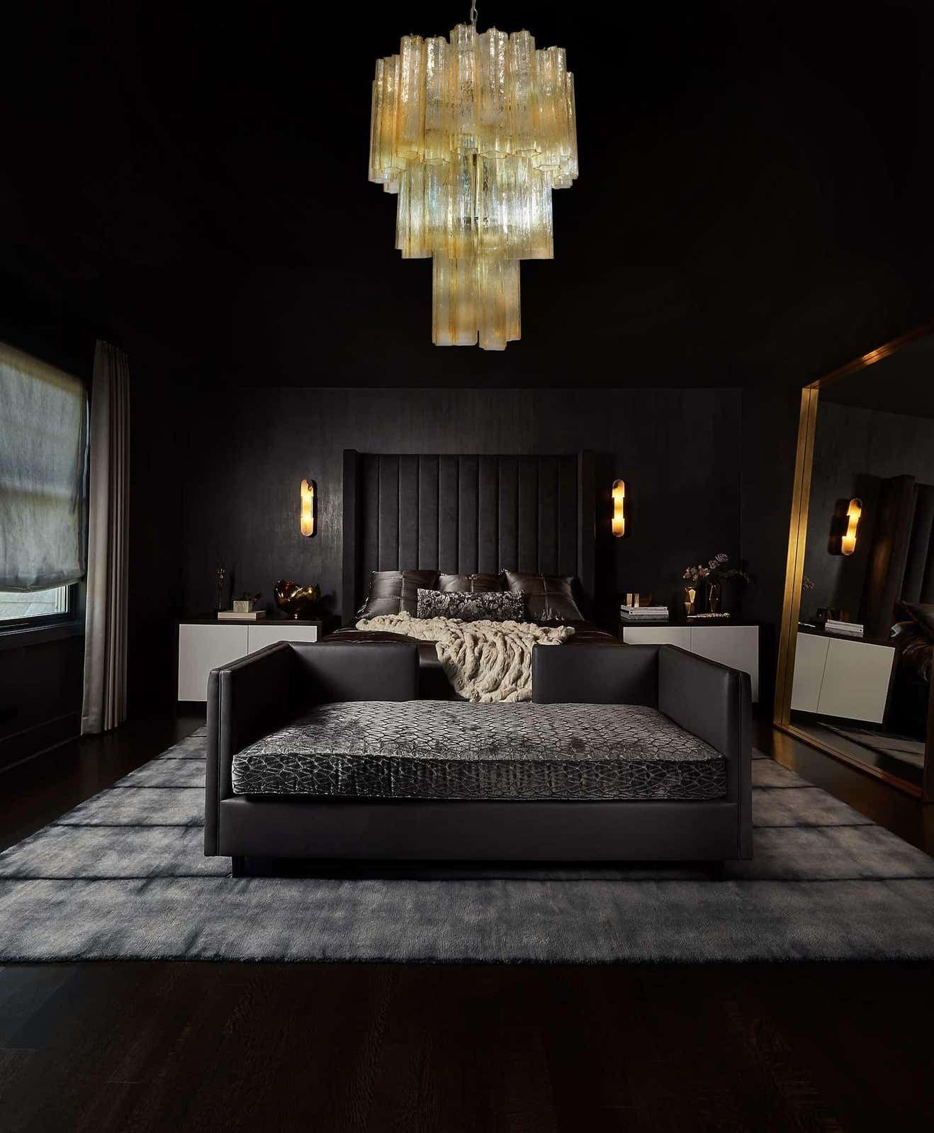 Luxurious Pair Of Gold Coloured Murano Chandeliers photo furniture
