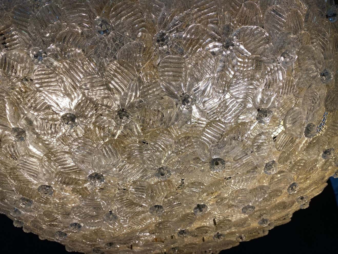 Giant Ceiling Flower Lamps By Barovier & Toso, Murano, 1980s photo Lighting