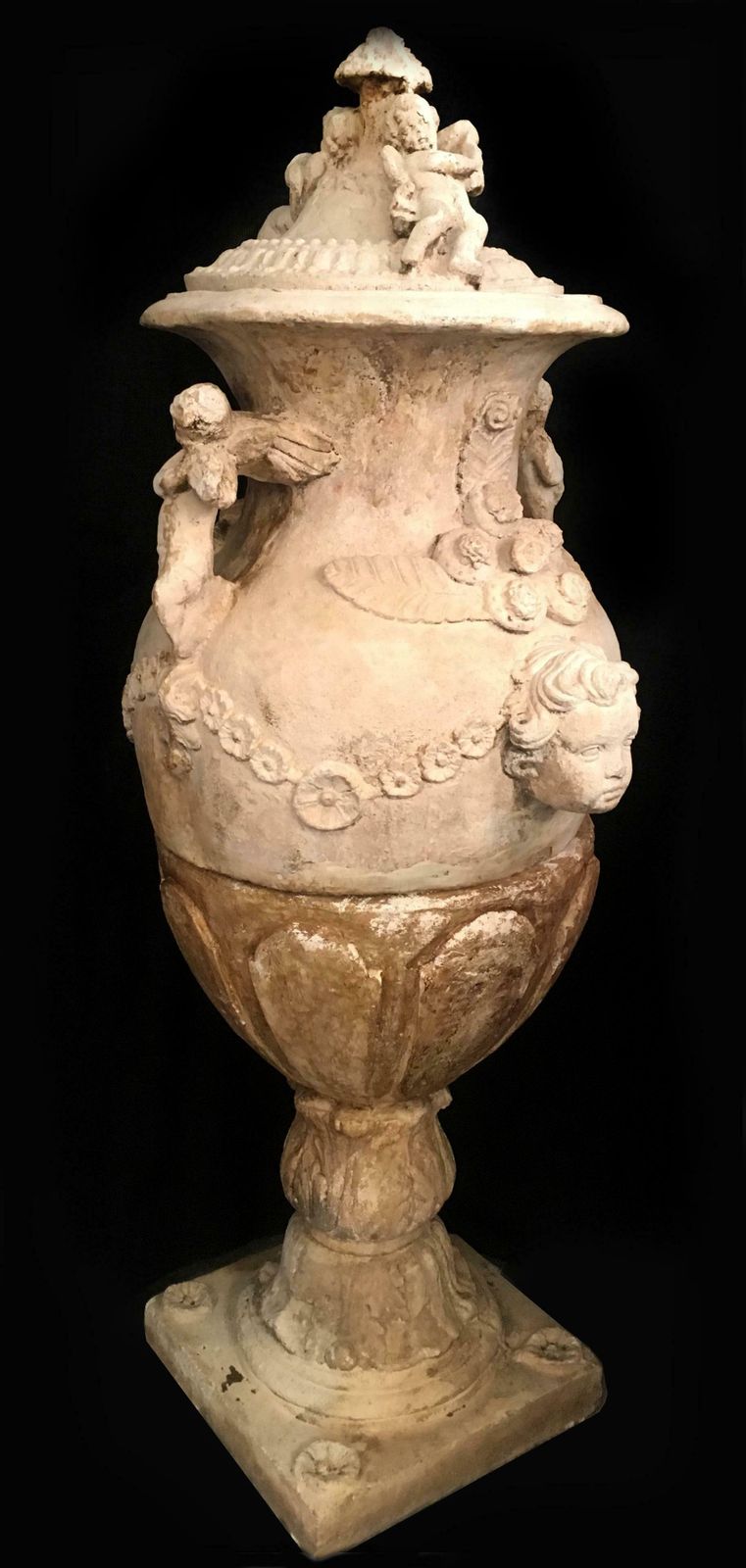 photo for sale Pair Of Old Italian Stone Garden Vases. Florence, Late Of 18th Century
