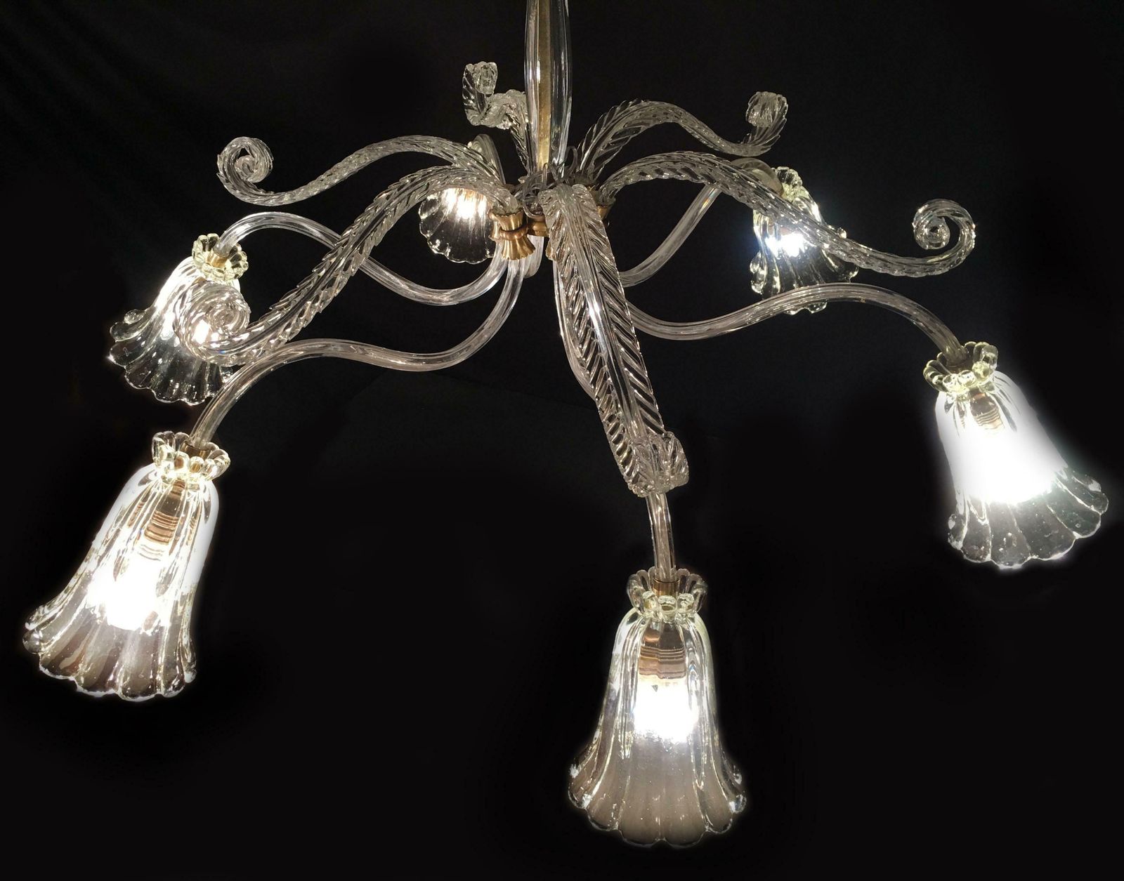 photo vinterior Liberty Chandelier By Ercole Barovier, Murano, 1940s