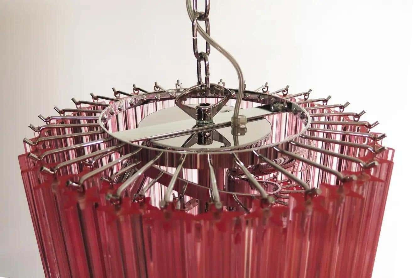 photo furniture Trio Of Murano Chandeliers 86 Crystal Pink Prism, Murano