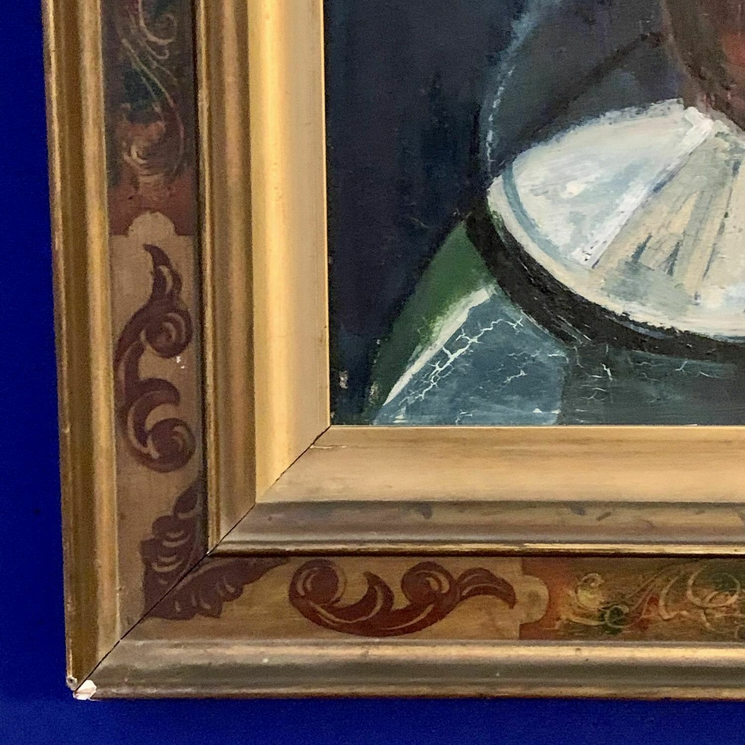 "Head Of Girl" Oil Painting On Aluminium By Antonin (Tony) Bartl Dated 1948 photo for sale