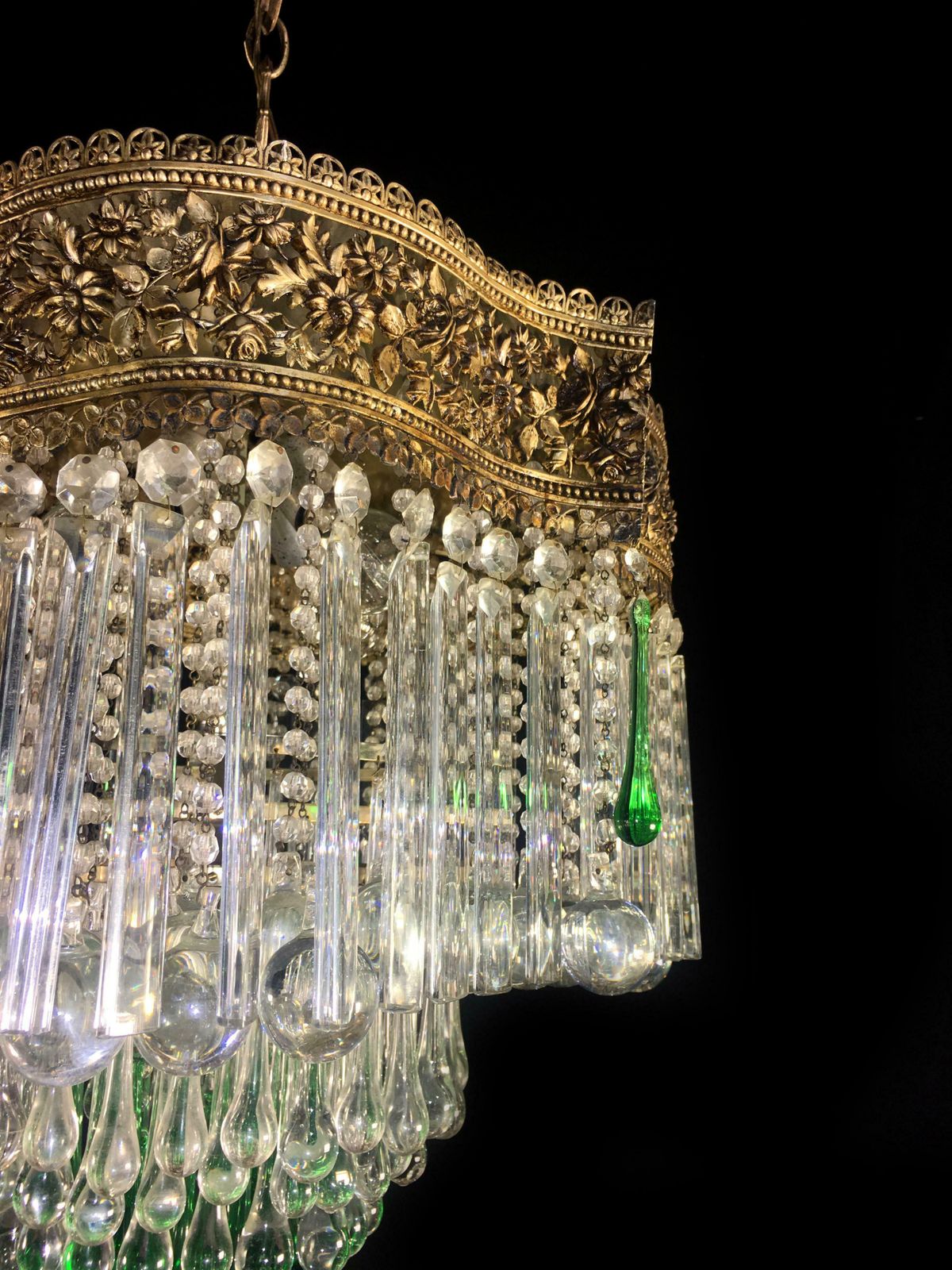photo buy Amazing Italian Chandelier Royal Crown Murano 1950s