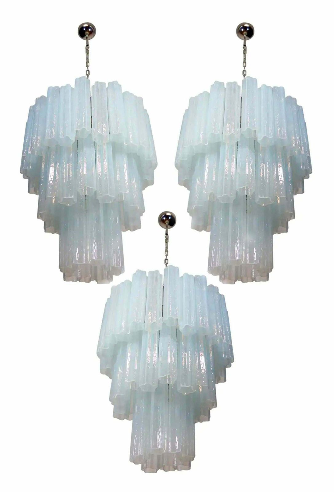 Trio Of 48 Tronchi Chandeliers In Toni Zuccheri Style For Venini, Murano photo furniture