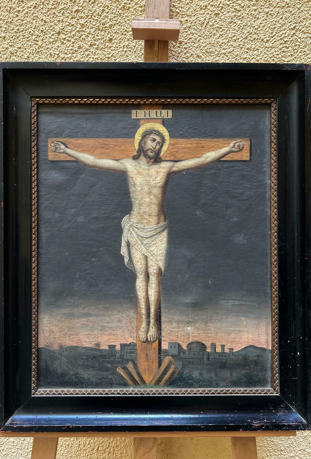 Christ On The Cross And His Mother After The Deposition, Italy, 18th Century photo vintage
